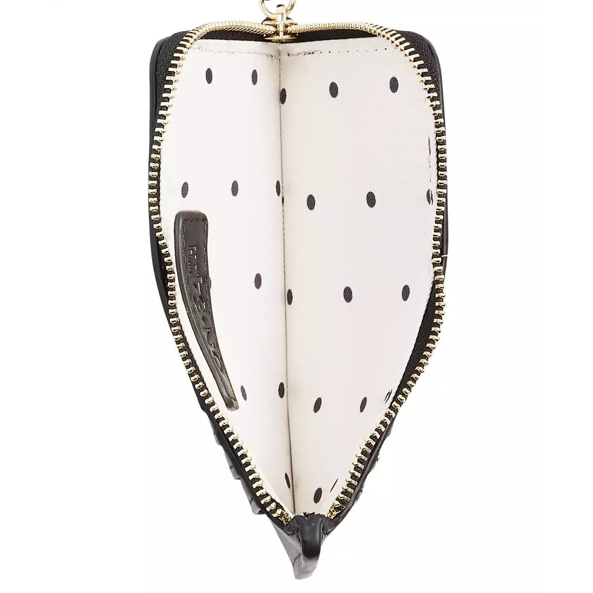 On 34th "Ramonah" Card Case Wallet in Lemon Yellow & White