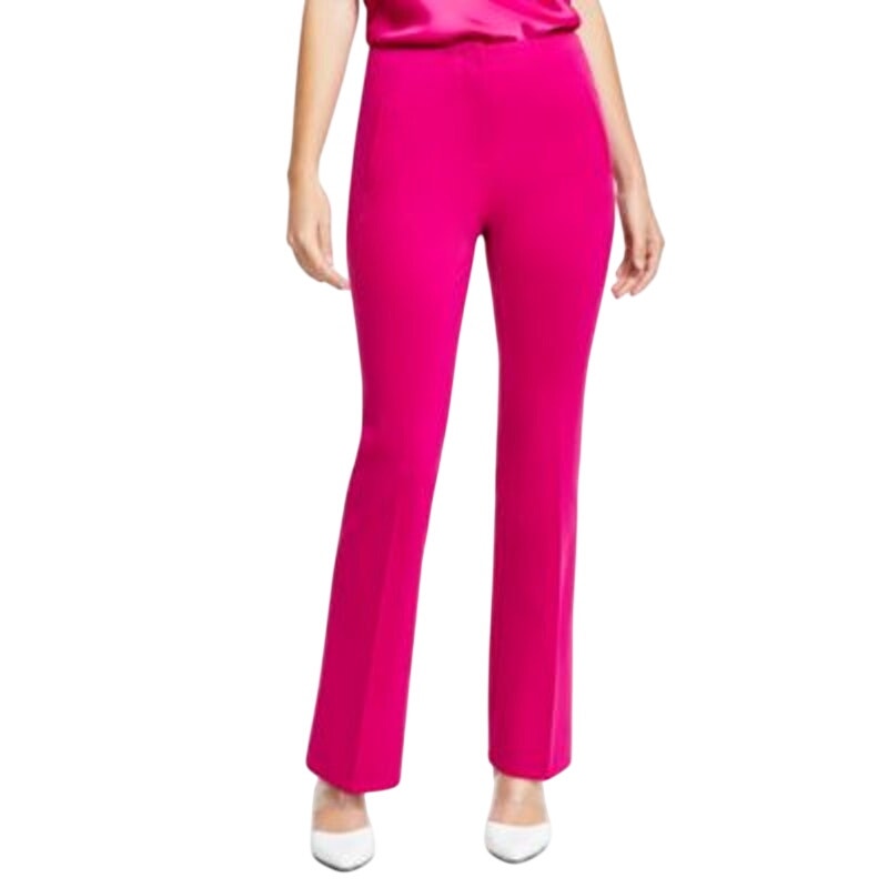 Bar III Women's Compressor Fly-Front Dress Pants in Jazz Berry Pink