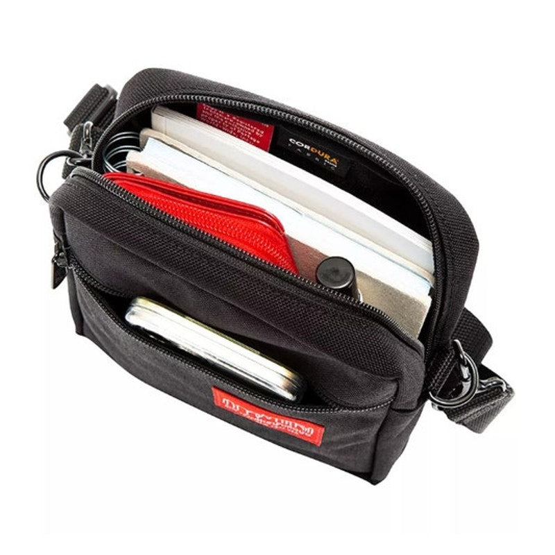 Manhattan Portage Signature "Emblem City Lights" Crossbody Bag in Gray