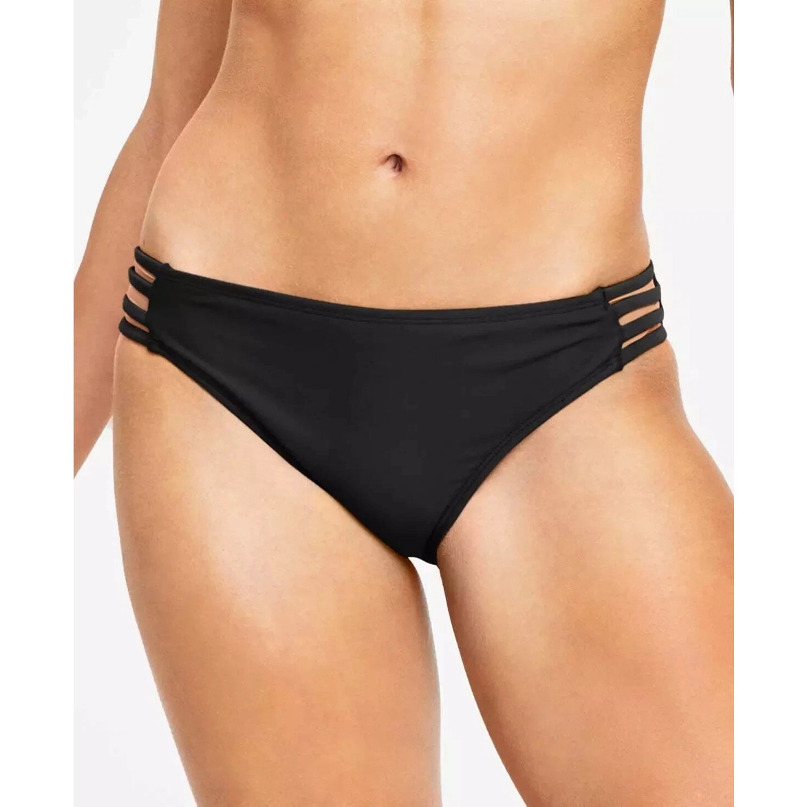 Salt + Cove Juniors' Strappy-Side Hipster Bikini Bottoms In Black