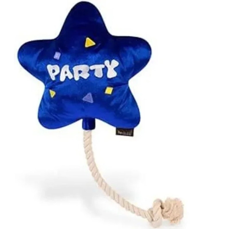 P.L.A.Y. Plush Dog Toy 3 PC Bundle. Party Themed, Cake, Balloon, Present