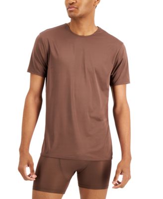 ALFANI Men's Air Brown Mesh Short Sleeve Undershirt