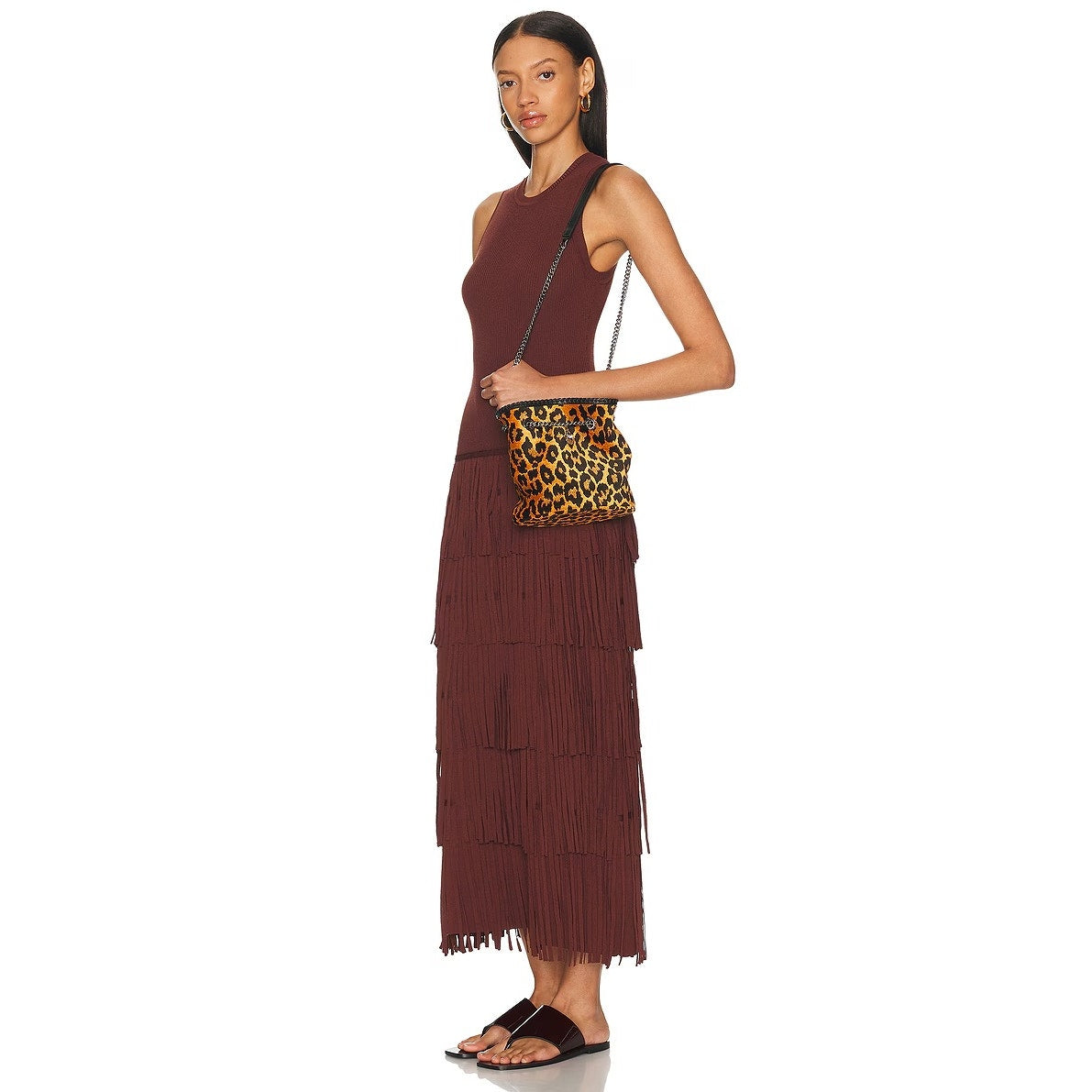 Stella McCartney Falabella Shoulder Bag In Leopard Jacquard