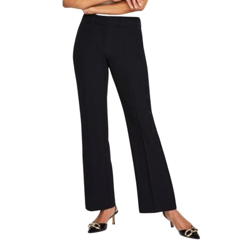 INC International Concepts Women's Curvy Bootcut Pants in Deep Black