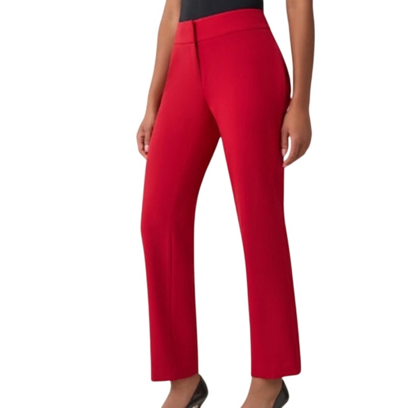 Kasper Women's Mid-Rise Straight-Leg Pants in Fire Red