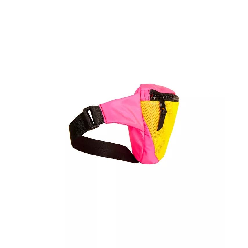 LOLA Women's Small Moonbeam Bum Bag In Neon Pink Yellow Multi