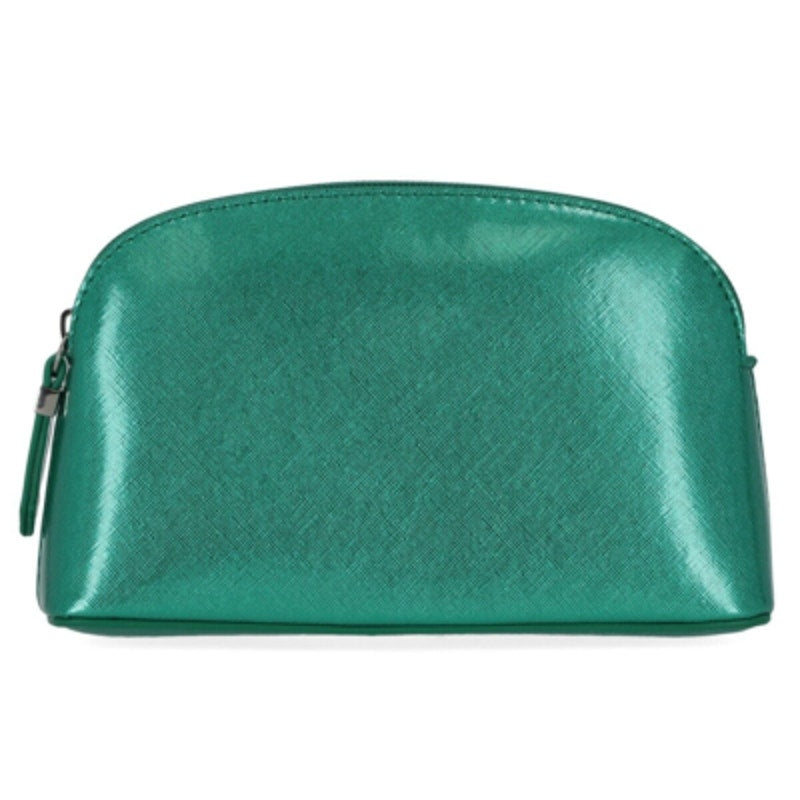 Stella Max Women's Zip Closure Cosmetic Bag in Green