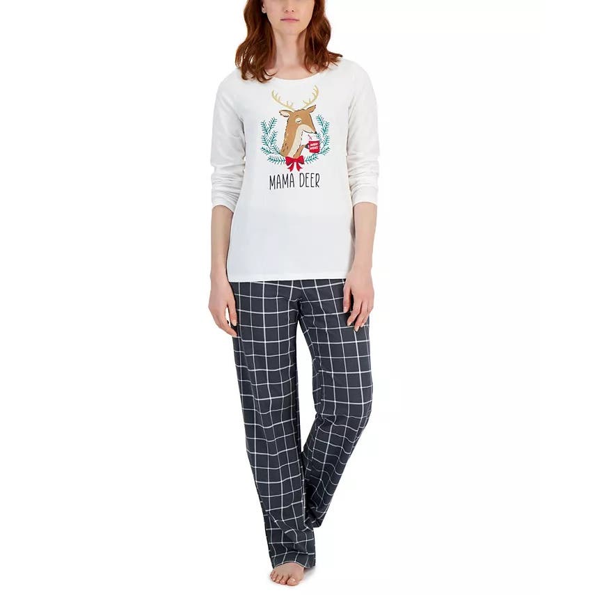 Matching Women's Mama Deer Mix It Family Pajama Set