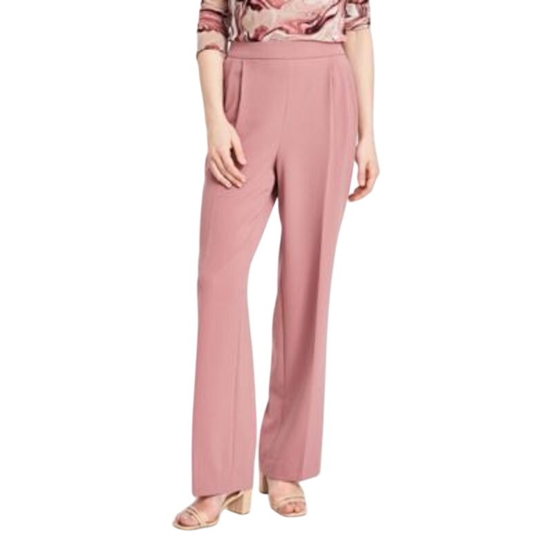 Bar III Women's High-Rise Wide-Leg Pants in Tuscan Clay Pink