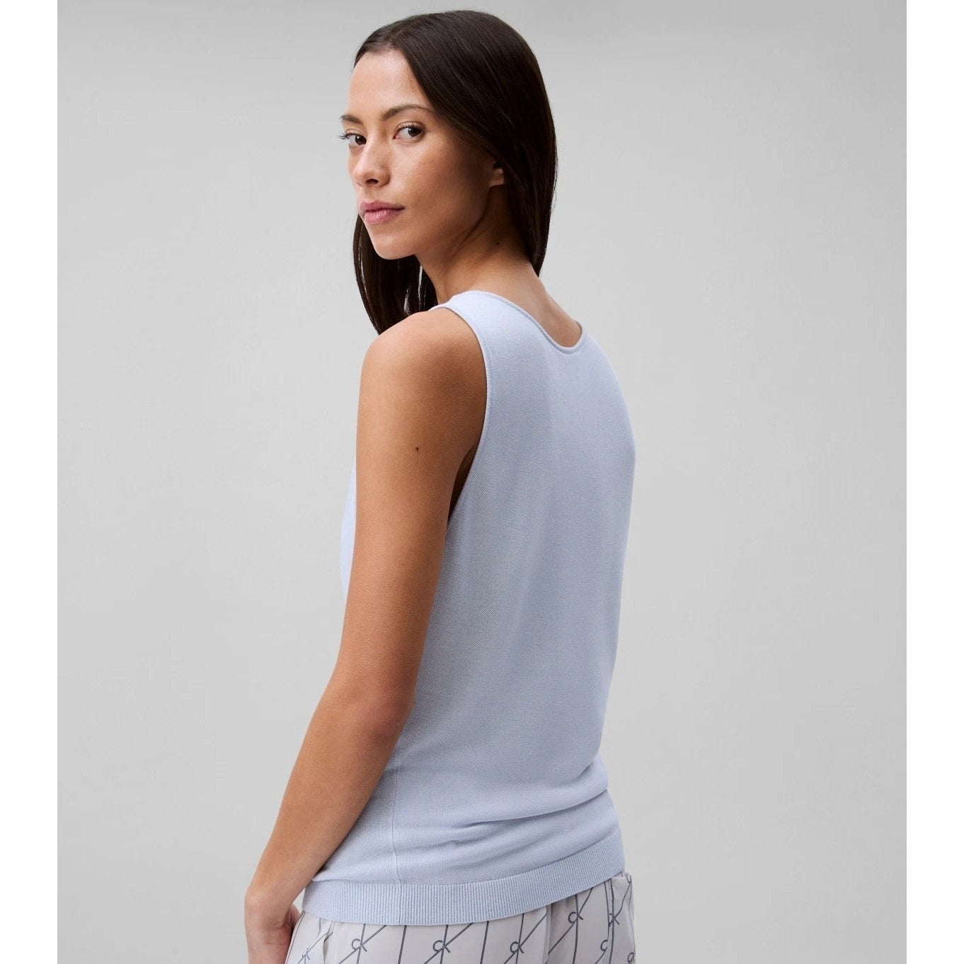 Calvin Klein Women's High-Neck Sleeveless Tank Top In Blue Cheer