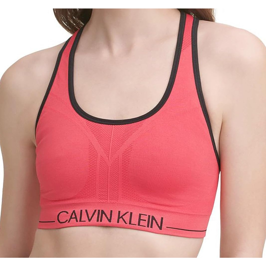 Calvin Klein Hot Pink & Black Racerback Sports Bra