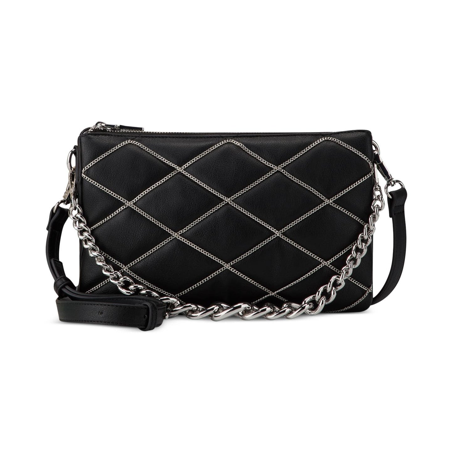 I.N.C. INTERNATIONAL CONCEPTS Frankiee Chain Quilted Small Crossbody In Black