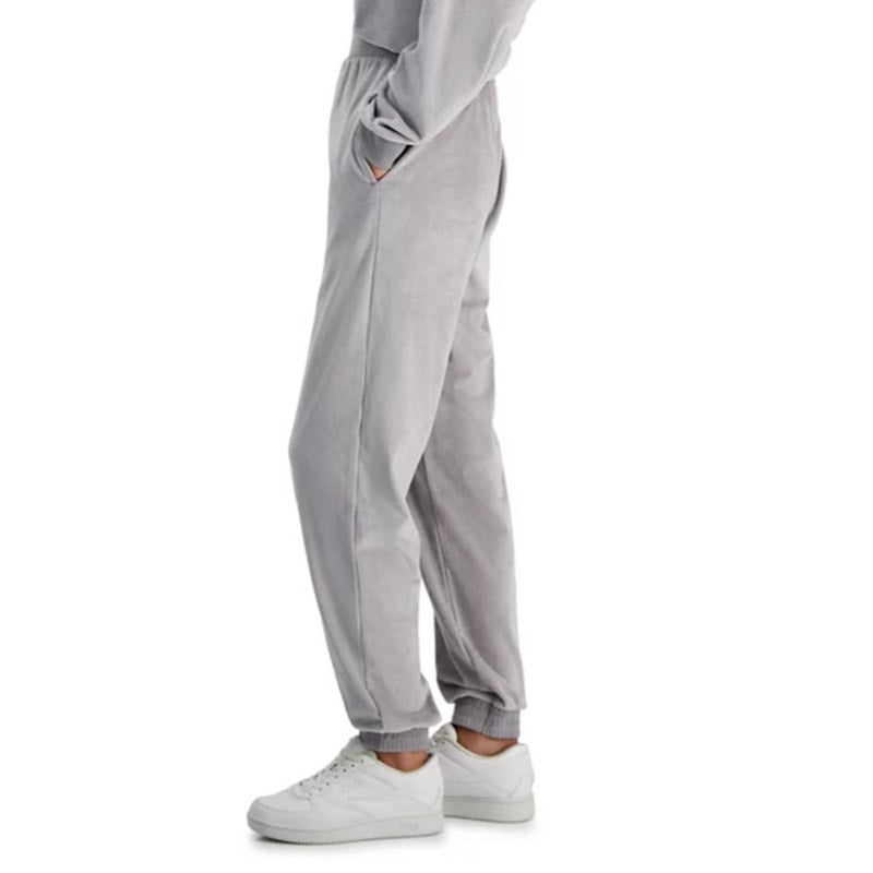 Grayson Threads, The Label Juniors High-Rise Velour Joggers Gray