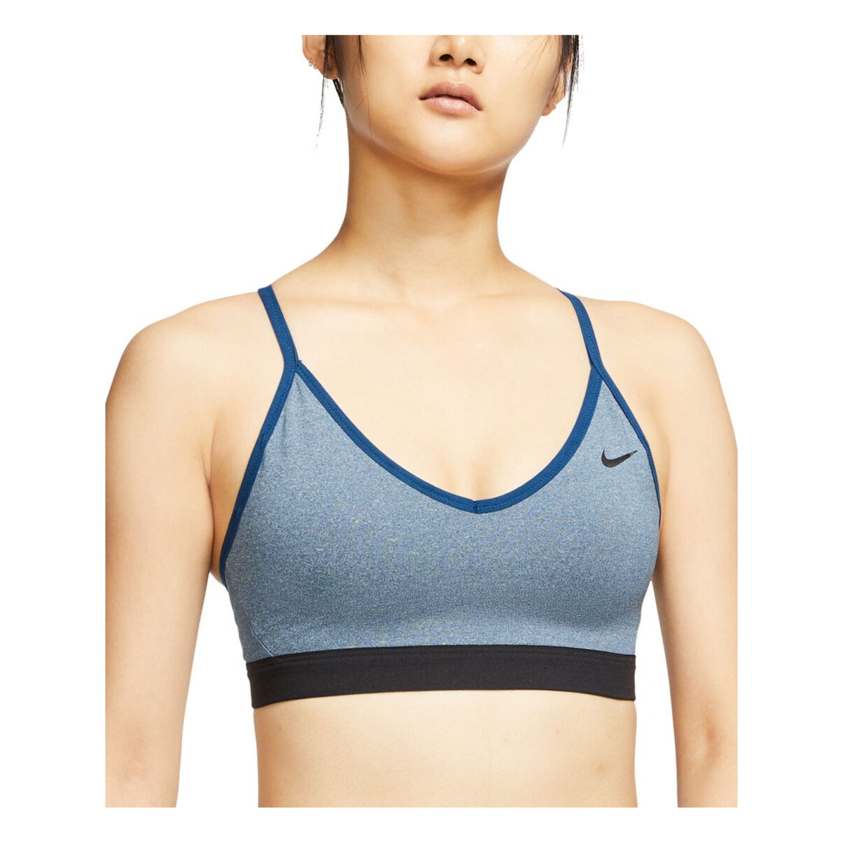 NIKE Navy Blue & Black Padded Sports Bra w/ Adjustable Straps