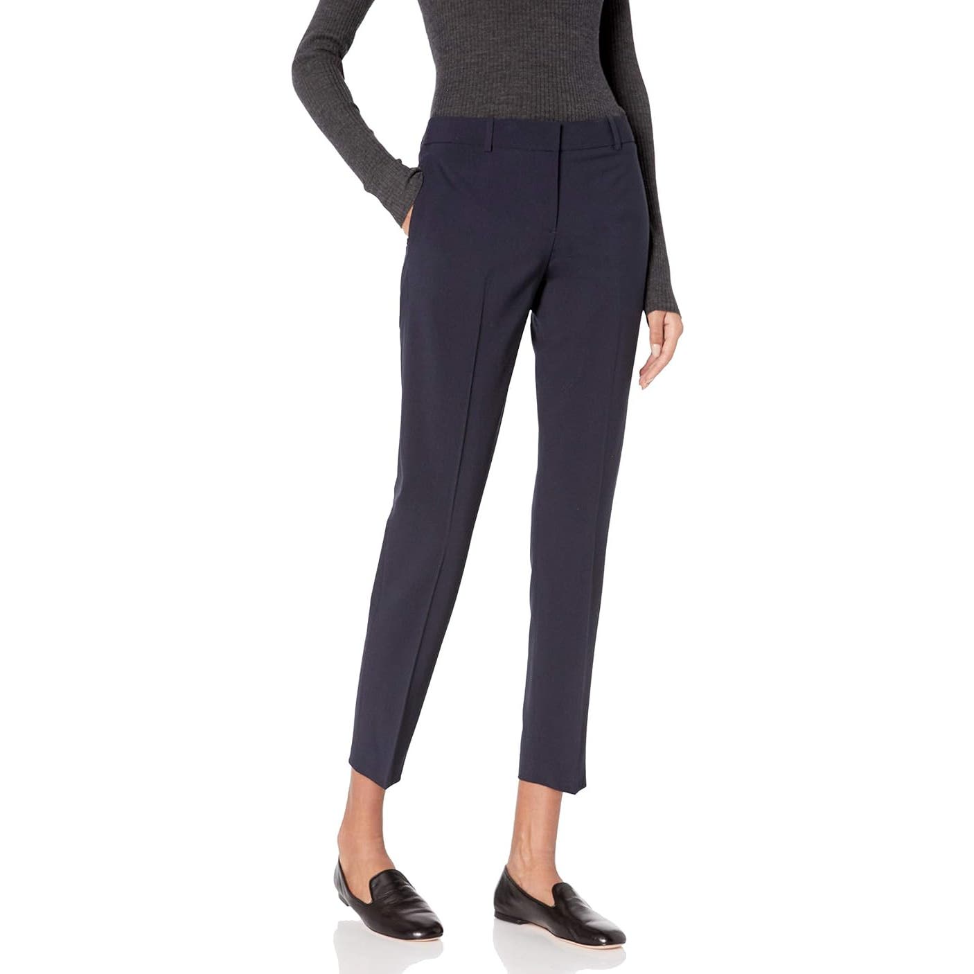 THEORY Ladies Testra 2B Pants in Deep Navy Edition