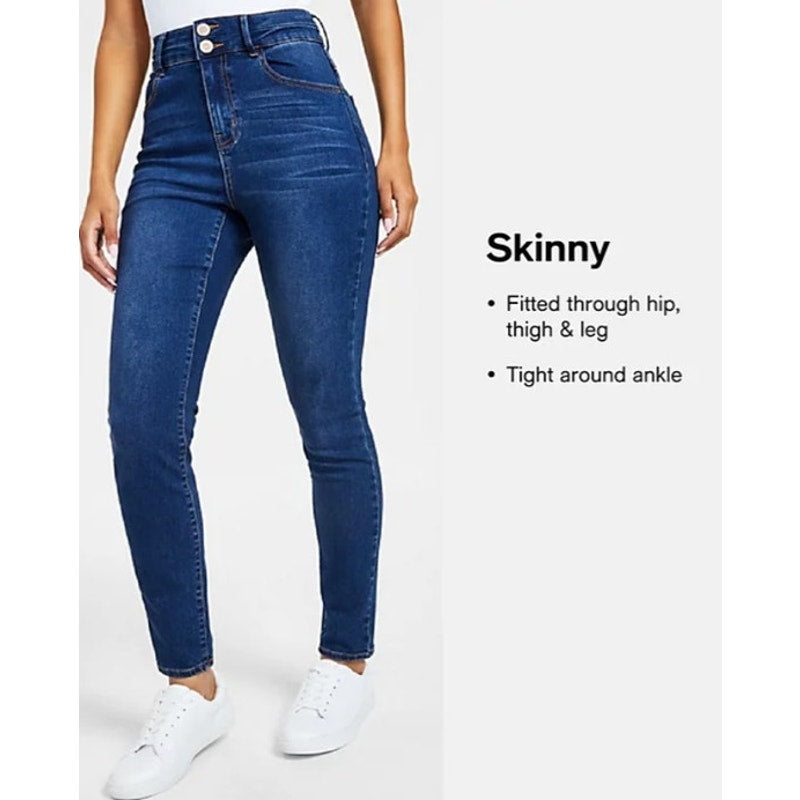Tinseltown Juniors Pull-On Skinny Cargo Jeans in Black