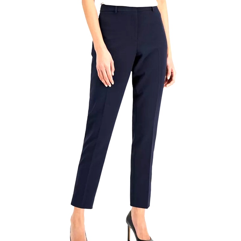 Tahari ASL Women's Straight Leg Pants in Midnight Navy Blue