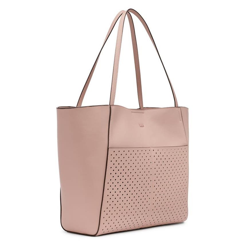DKNY Peyton Large Perforated Tote Bag In Rosewater Pink