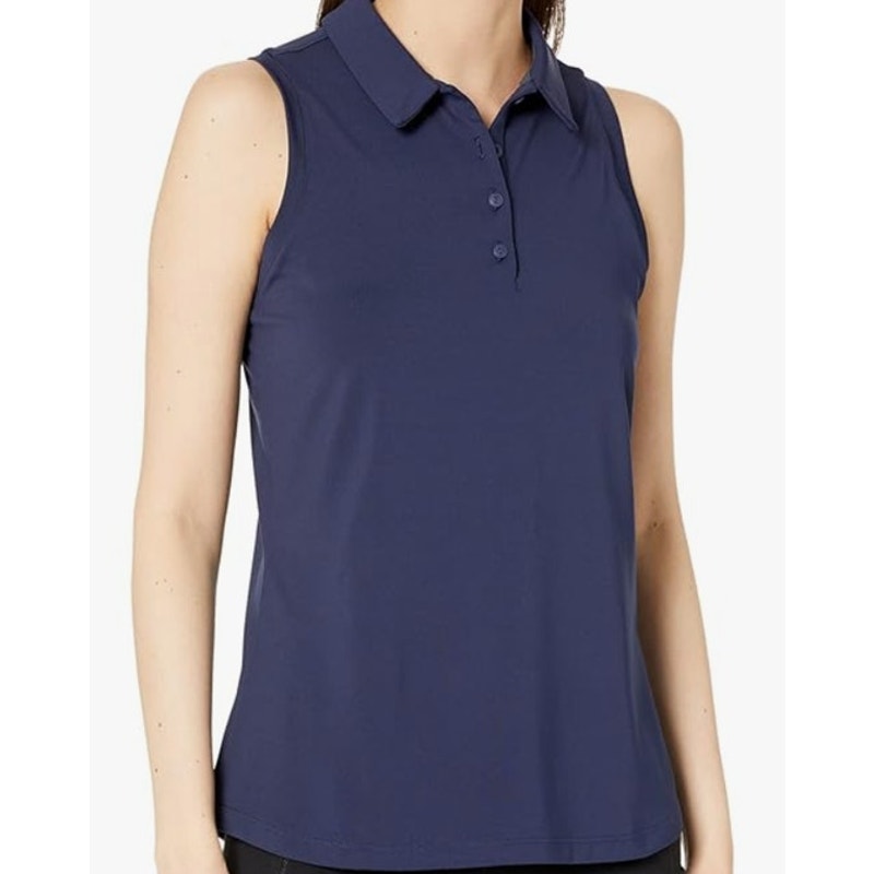 Under Armour Navy Blue Collared Tank Top, Button Up