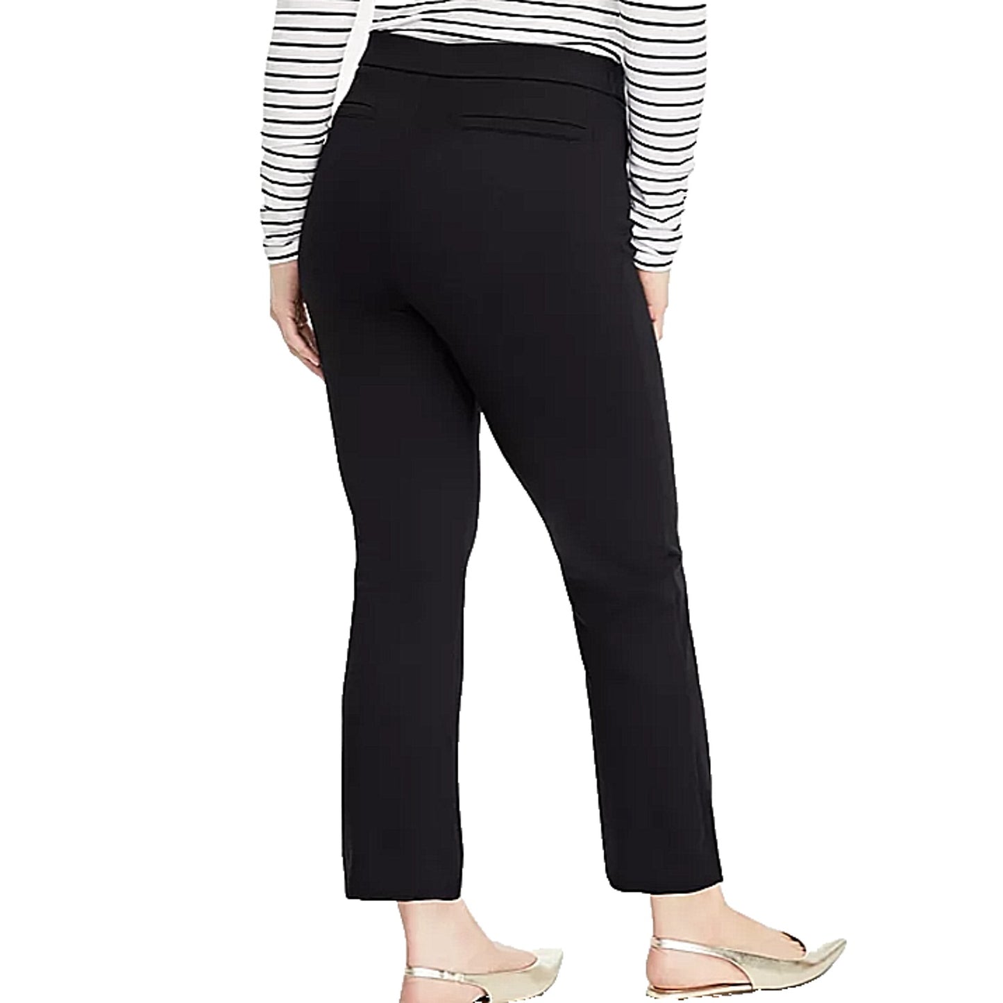 On 34th Trendy Plus Size Solid Ponte-Knit Pants in Deep Black