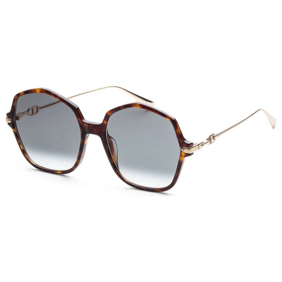 Dior “Link 2” Tortoiseshell Brown & Black Sunglasses w/ Gold Details