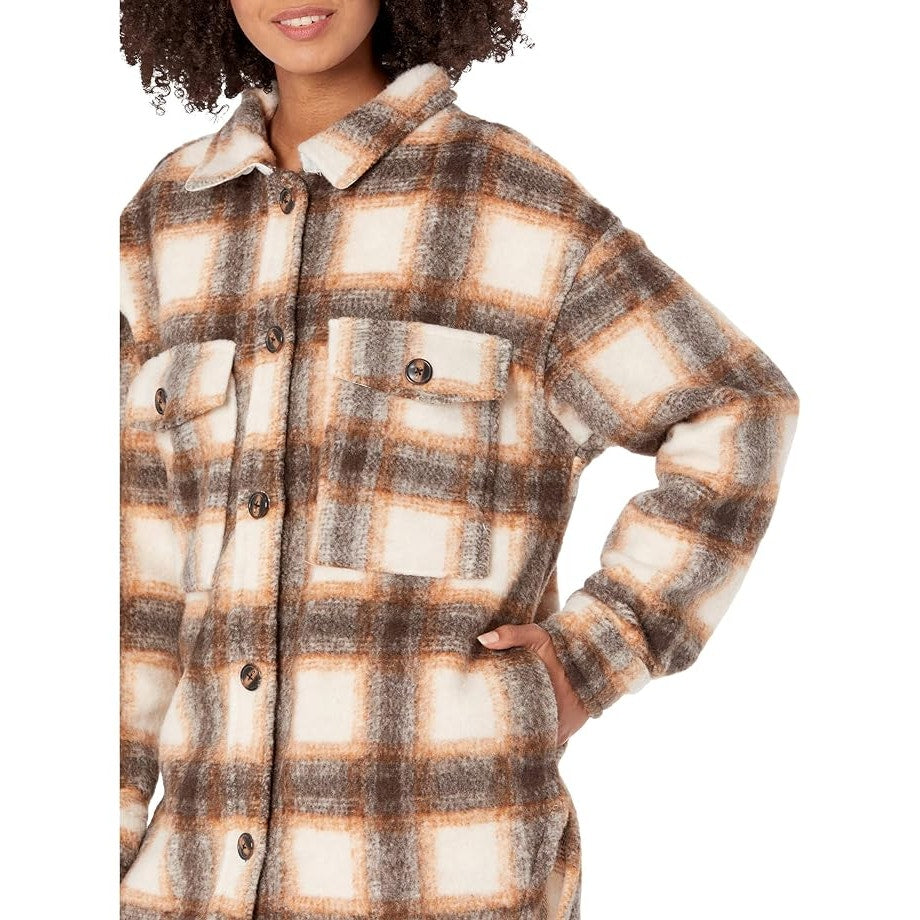 Sanctuary Women's Plaid Town Jacket Westside Plaid, Size Large