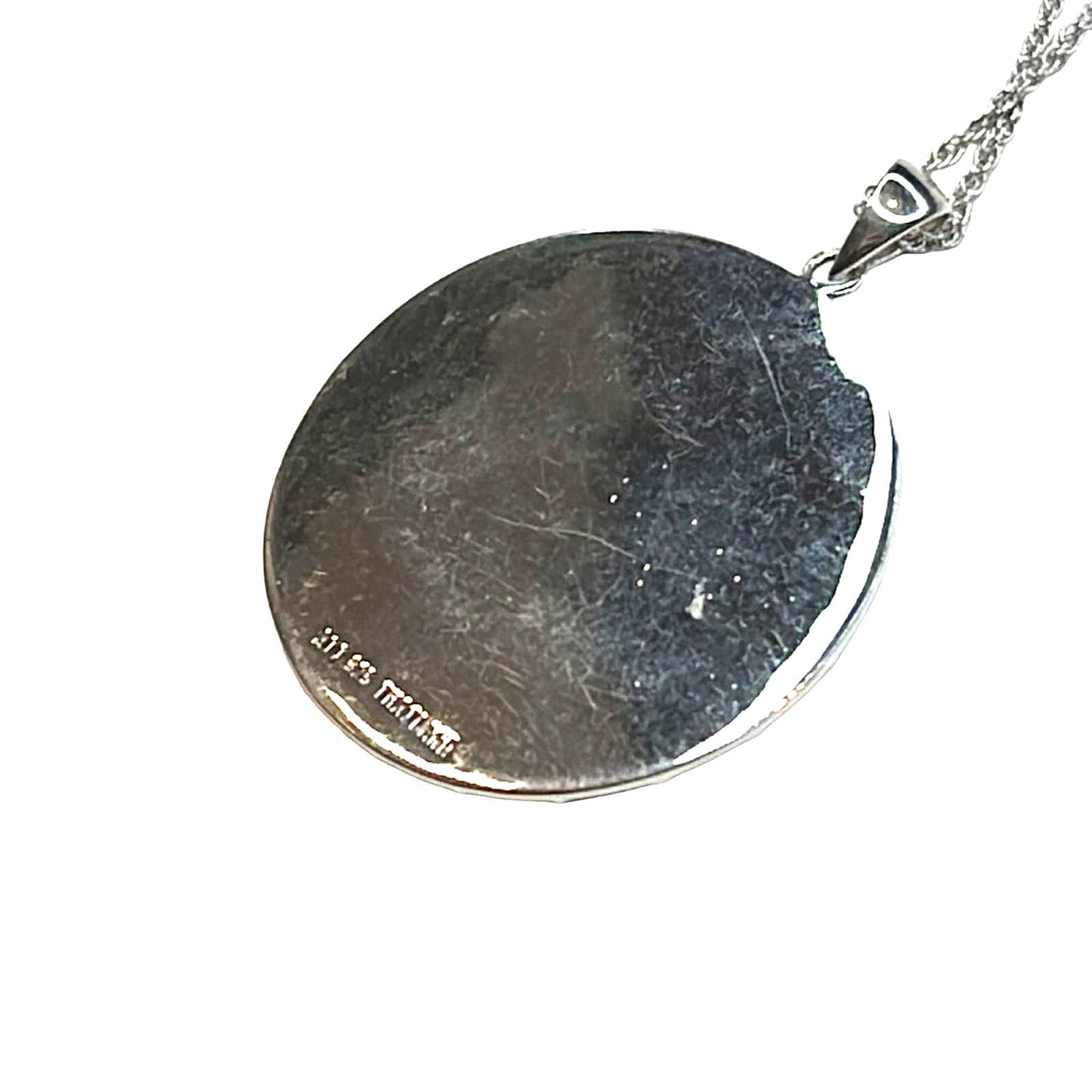 R. H. Macy Sterling Silver & Turquoise Grid Circle Necklace