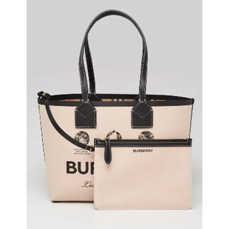 Burberry Ladies Beige Medium Heritage Dual Handle Tote