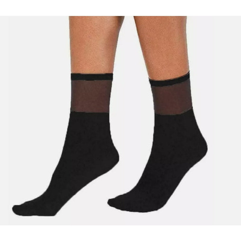 INC International Concepts Dark Gray & Black Ankle Socks w/ Mesh Cutouts
