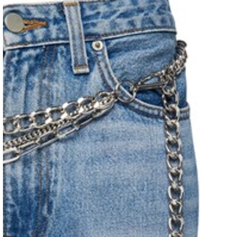 Steve Madden Ladies Silver Triple Chain Layered Fashion Belt