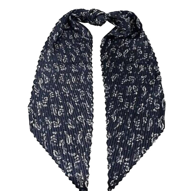 LAUREN RALPH LAUREN Women's Christine Pleated Paisley Scarf In Black