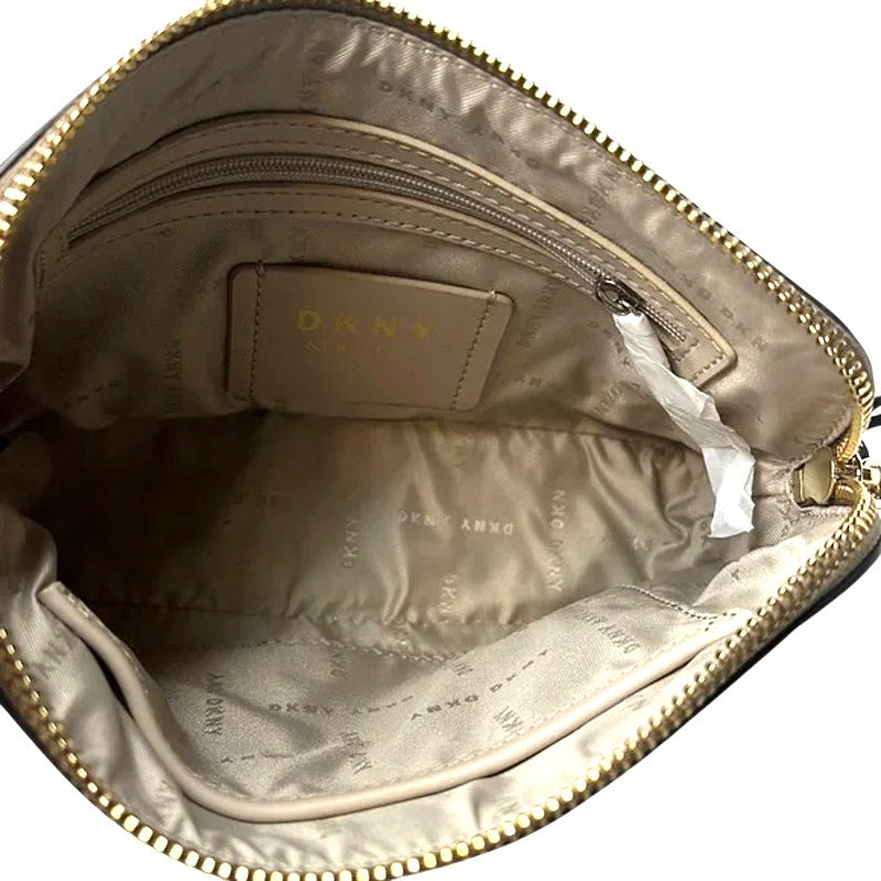 DKNY Tan Alligator Print Leather Crossbody Bag, Gold Hardware