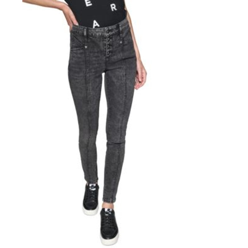 KARL LAGERFELD PARIS Women's Super Stretch Skinny Jeans in Storm Gray