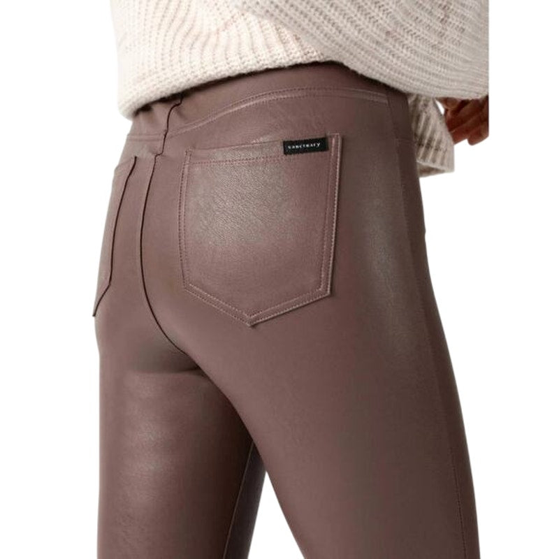 Sanctuary Women's Runway Faux-Leather Leggings in Dark Feather Brown