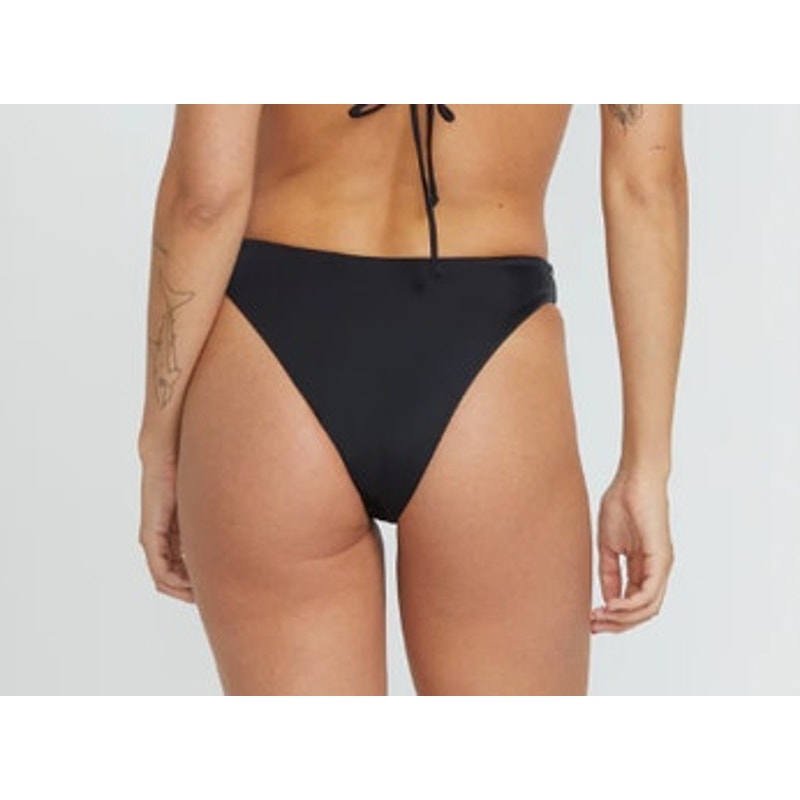 VOLCOM Women's Simply Seamless Skimpy Bikini Bottoms in Black