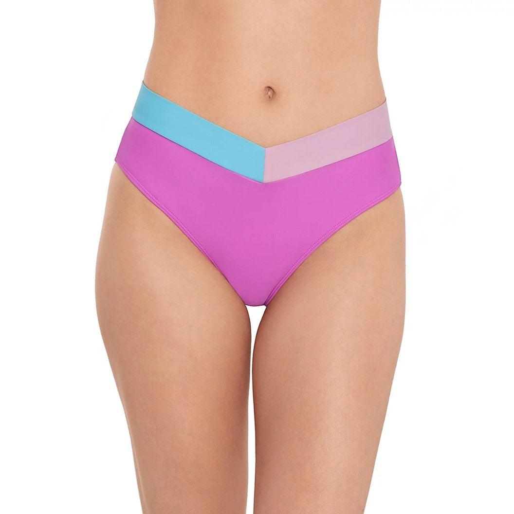 Salt + Cove Juniors' Color Blocked Bikini Bottoms In Orchid Multi