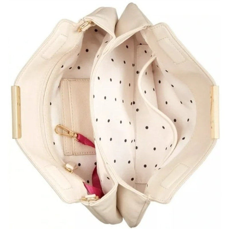 On 34th Women's "Redelle" Small Faux Leather Crossbody Bag in Travertine Cream
