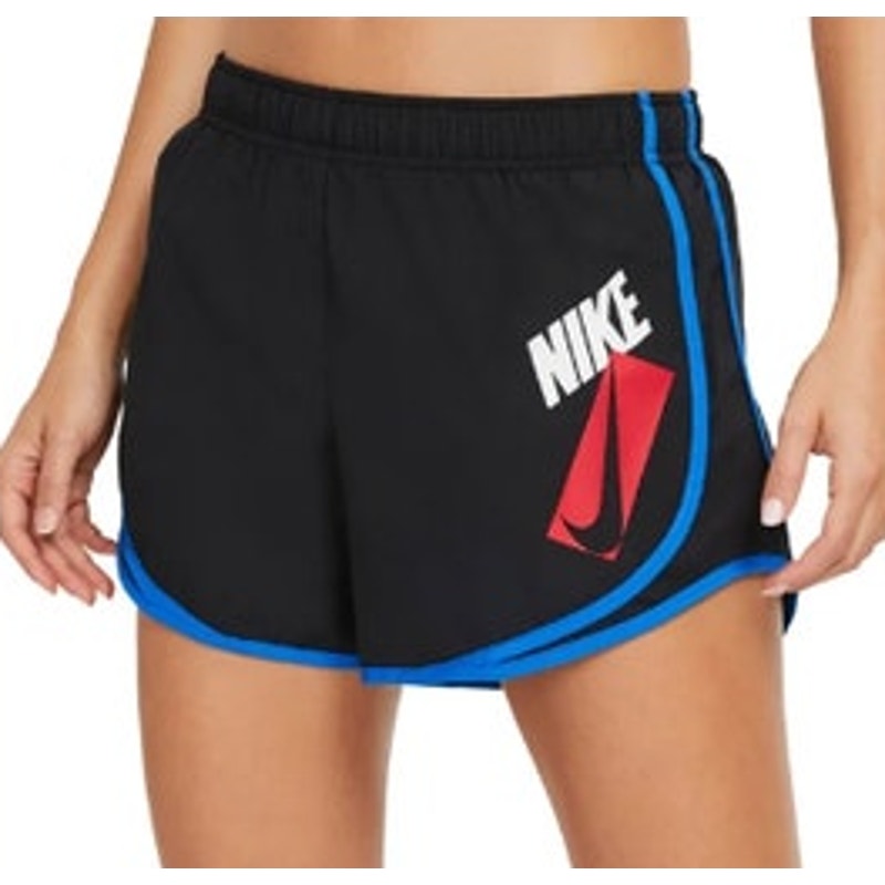 NIKE Dry Fit Black & Blue Running Shorts, Standard Fit