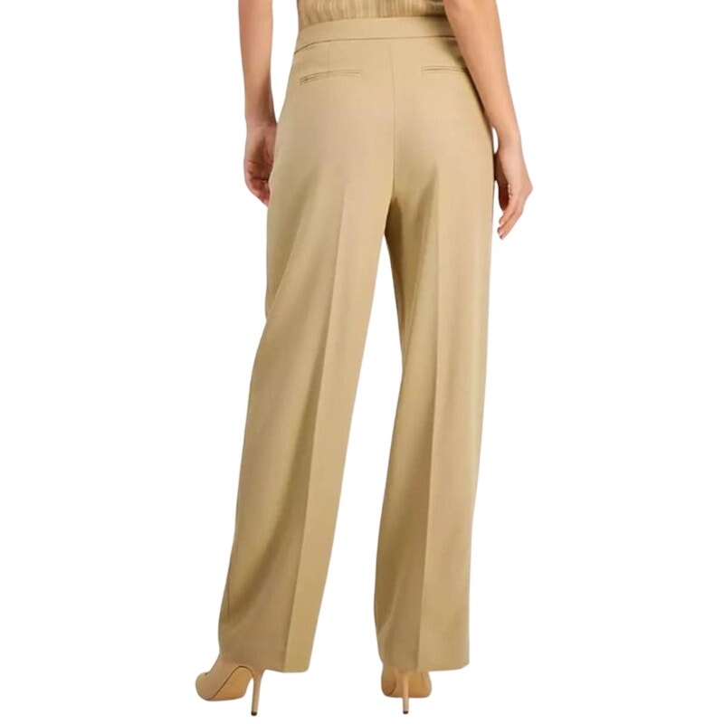 Bar III Women's Pleated-Front Dress Pants in Toasted Sesame Tan