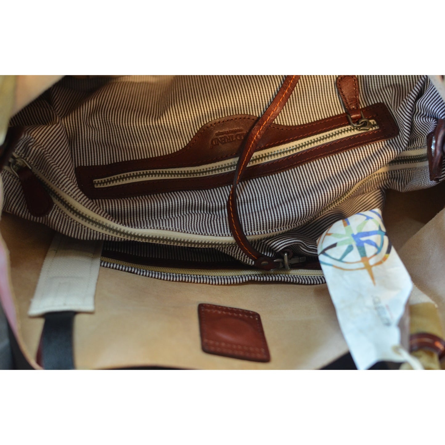 OLD TREND Women's Genuine Leather "Forest Island" Carryall Bag in Rusty Red
