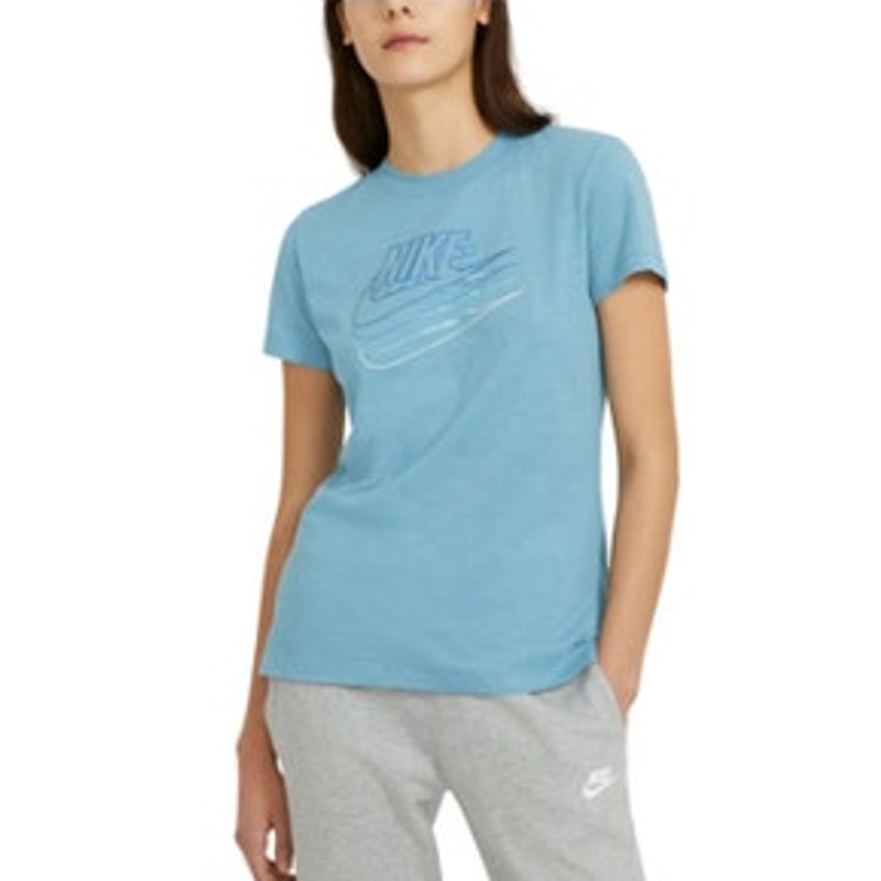 NIKE Blue Tee Shirt w/ Signature Ombre Decal, Short Sleeve