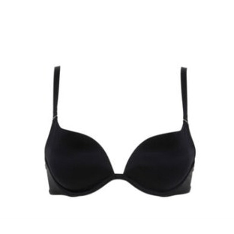 Wolford Solid Black Bra w/ Velvet Details, Adjustable Straps, Multiple Sizes
