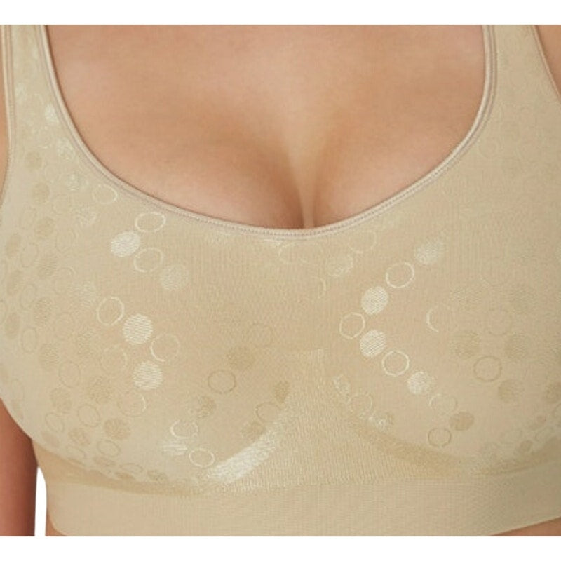 Bali Women's Cool Comfort Fabric Tan Textured T-Shirt Bra