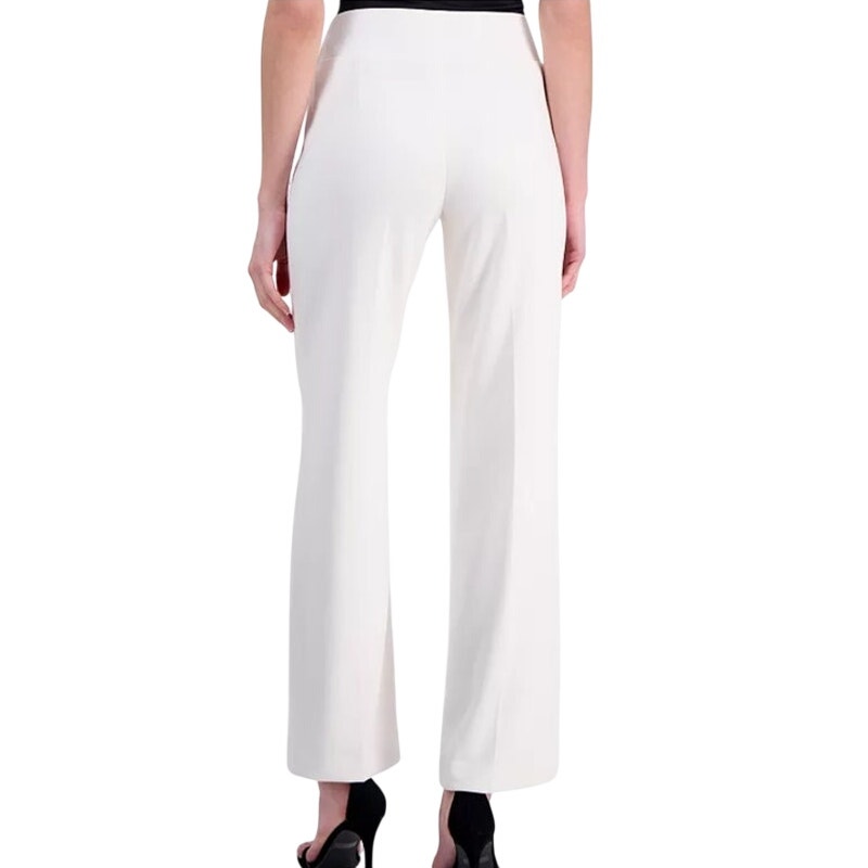 Anne Klein Women's High-Rise Wide Leg Pull-On Pants in Anne White