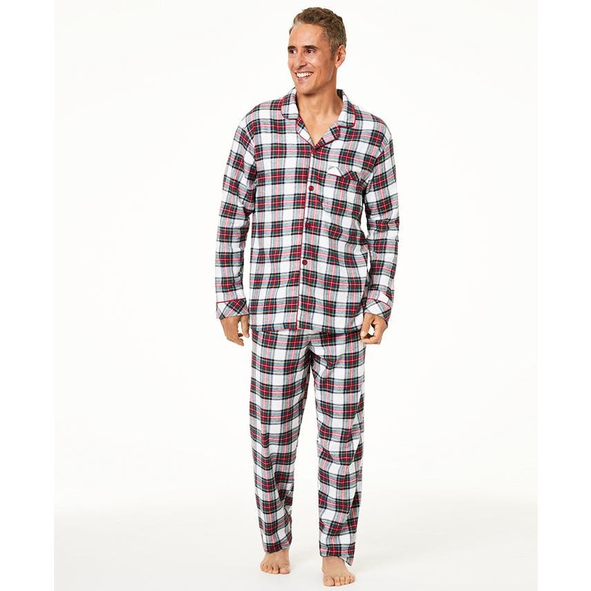 FAMILY PAJAMAS Men's Matching Stewart Plaid Pajama Set