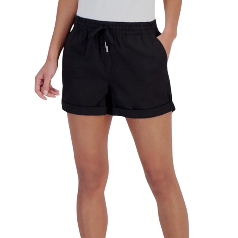 Nautica Jeans Women's Drawstring-Waist Dock Shorts in Black