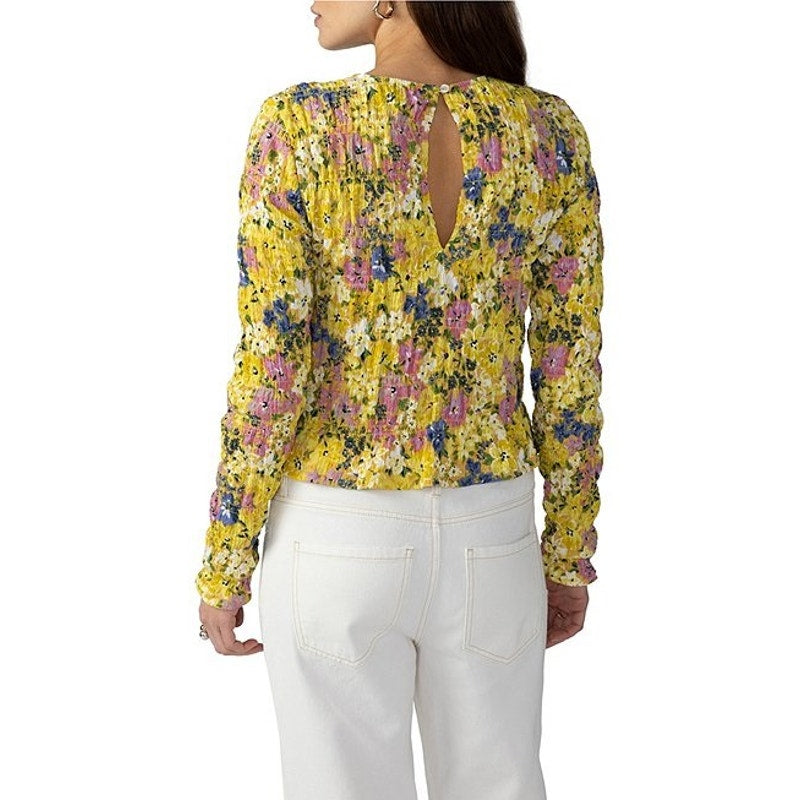 Sanctuary All Over Smocked Top In Sweet & Sour Print