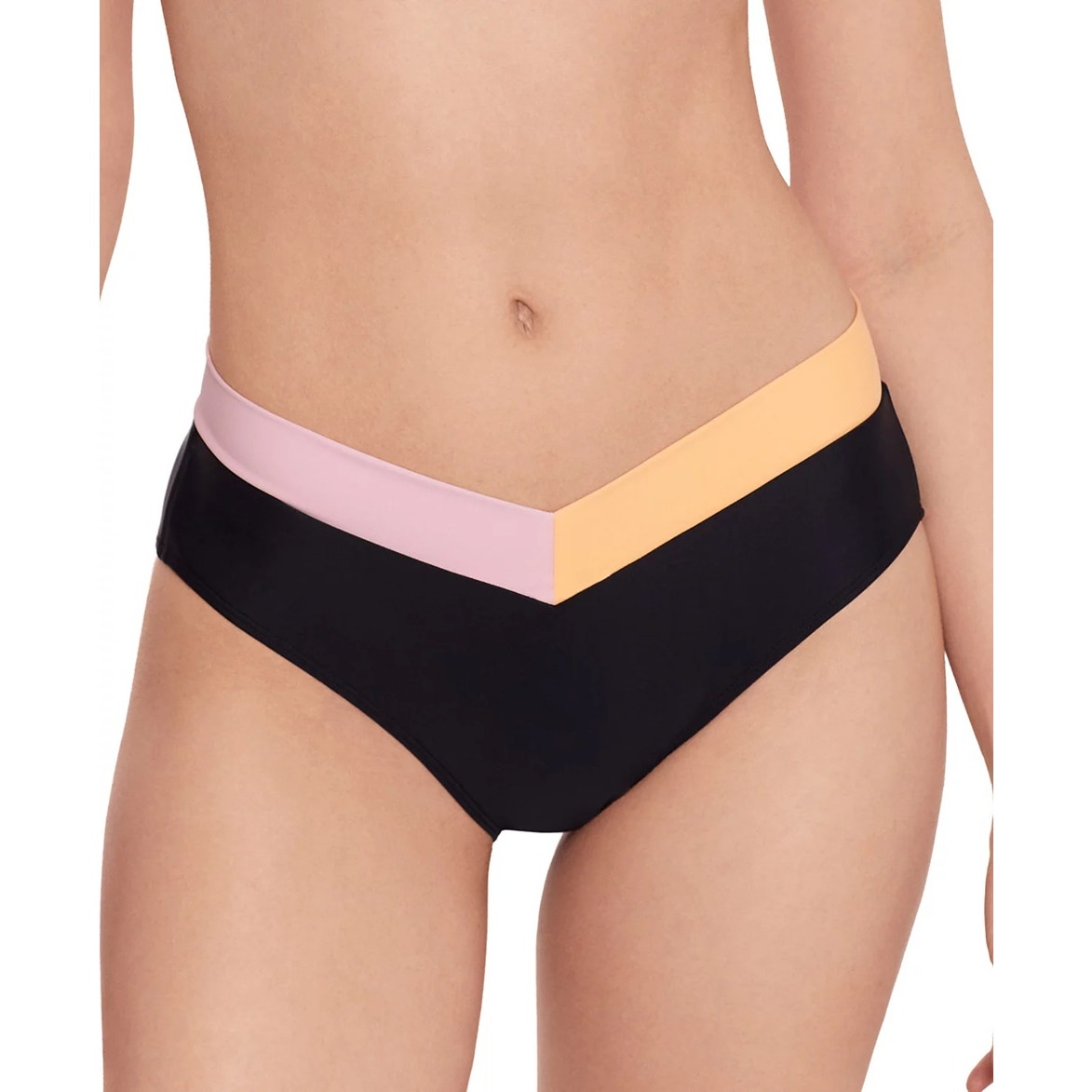 Salt + Cove Juniors' Color Blocked Bikini Bottoms In Black Multi