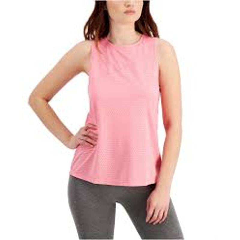Ideology Bubblegum Pink Semi Sheer Athletic Tank Top