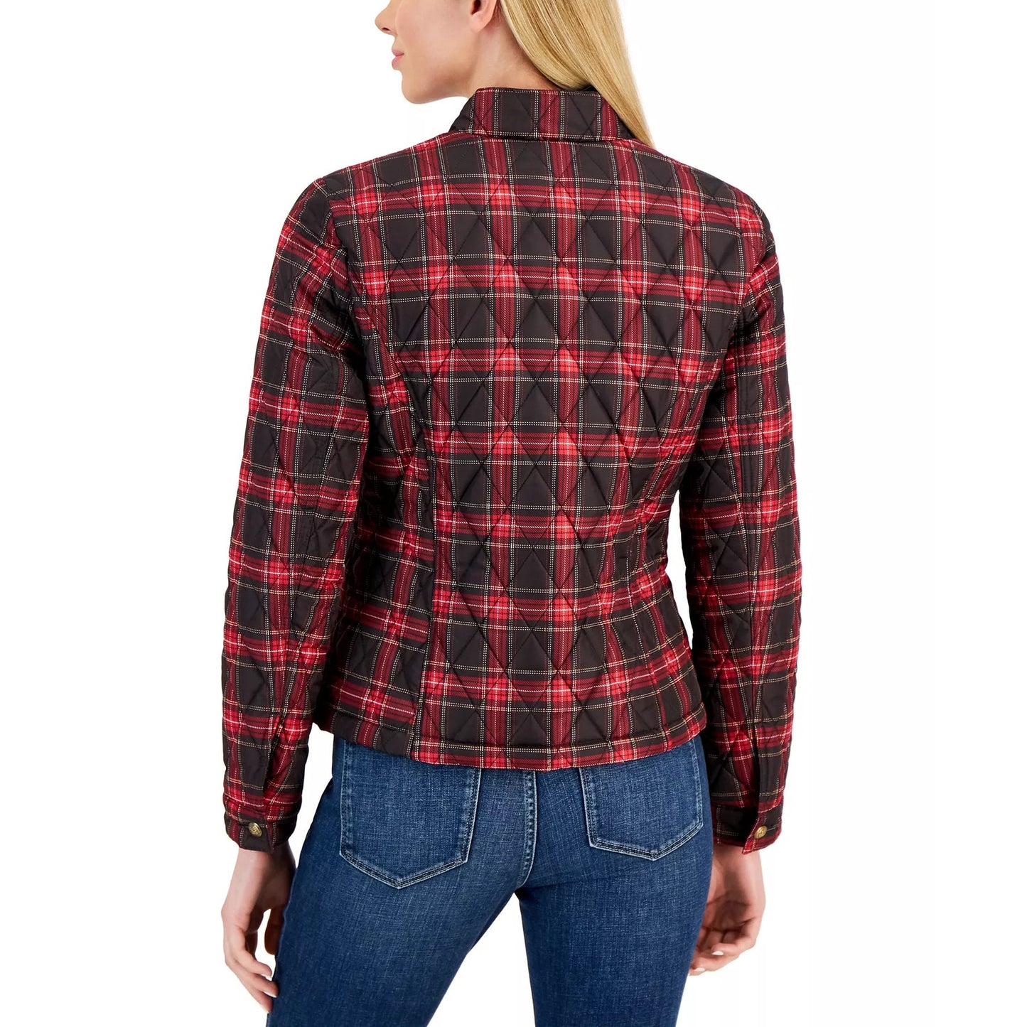 Tommy Hilfiger Women's Quilted Mandarin-Collar Coat